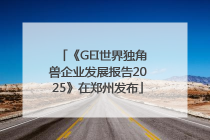 《GEI世界独角兽企业发展报告2025》在郑州发布