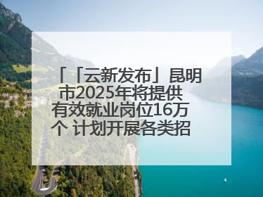 「云新发布」昆明市2025年将提供有效就业岗位16万个 计划开展各类招聘会200余场次