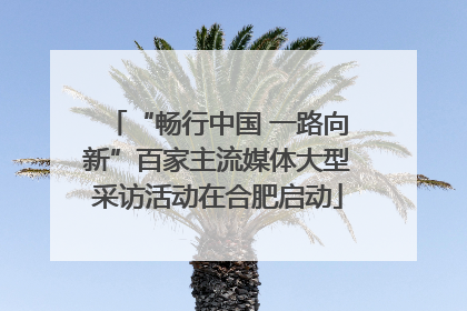 “畅行中国 一路向新”百家主流媒体大型采访活动在合肥启动