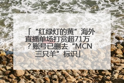 “红绿灯的黄”海外直播单场打赏超71万？账号已删去“MCN三只羊”标识
