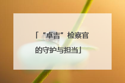 “卓吉”检察官的守护与担当