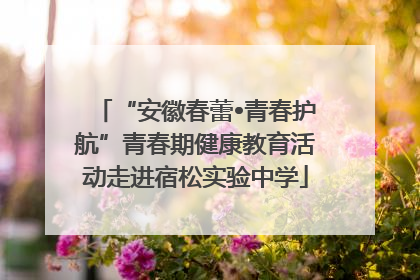“安徽春蕾•青春护航”青春期健康教育活动走进宿松实验中学