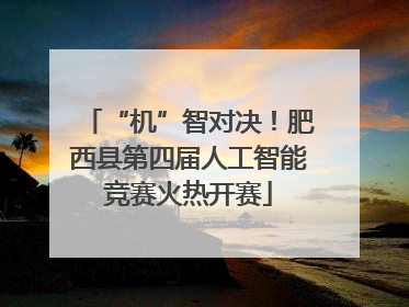 “机”智对决！肥西县第四届人工智能竞赛火热开赛