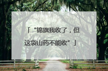 “锦旗我收了，但这袋山药不能收”