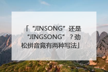“JINSONG”还是“JINGSONG”？劲松拼音竟有两种写法