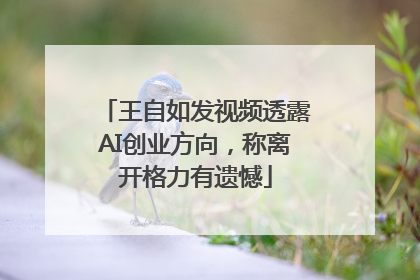 王自如发视频透露AI创业方向，称离开格力有遗憾