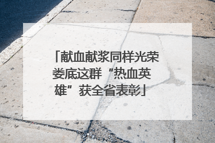 献血献浆同样光荣 娄底这群“热血英雄”获全省表彰