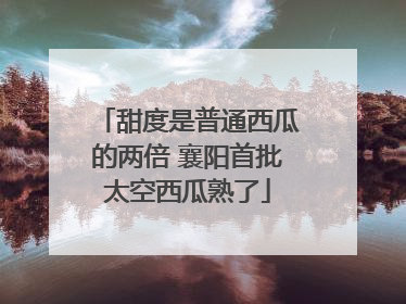 甜度是普通西瓜的两倍 襄阳首批太空西瓜熟了