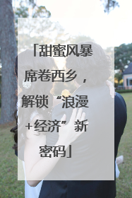 甜蜜风暴席卷西乡，解锁“浪漫+经济”新密码