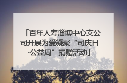 百年人寿淄博中心支公司开展为爱凝聚“司庆日·公益周”捐赠活动