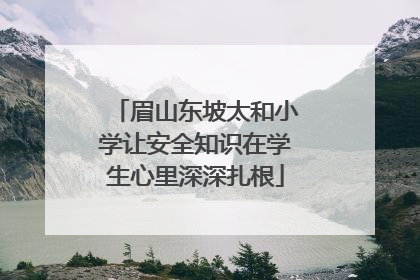 眉山东坡太和小学让安全知识在学生心里深深扎根
