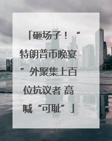 砸场子！“特朗普币晚宴”外聚集上百位抗议者 高喊“可耻”