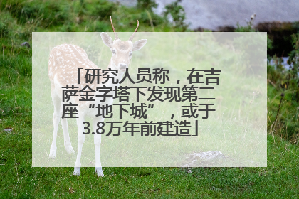 研究人员称，在吉萨金字塔下发现第二座“地下城”，或于3.8万年前建造