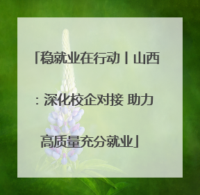 稳就业在行动丨山西：深化校企对接 助力高质量充分就业