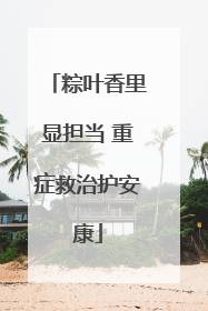 粽叶香里显担当 重症救治护安康