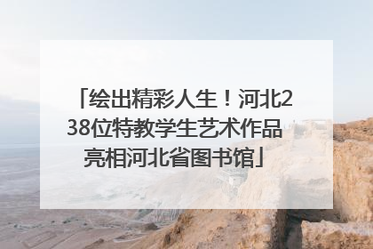 绘出精彩人生！河北238位特教学生艺术作品亮相河北省图书馆