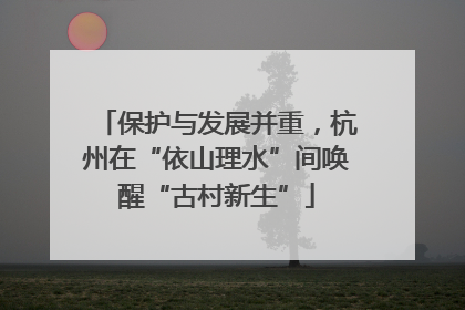 保护与发展并重，杭州在“依山理水”间唤醒“古村新生”
