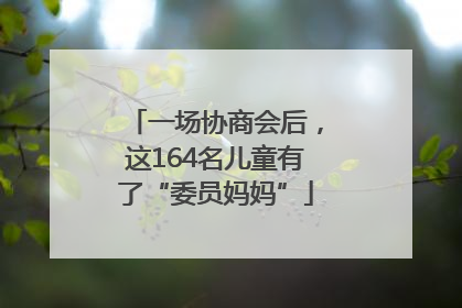 一场协商会后，这164名儿童有了“委员妈妈”