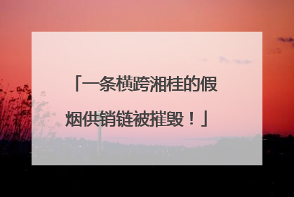 一条横跨湘桂的假烟供销链被摧毁！