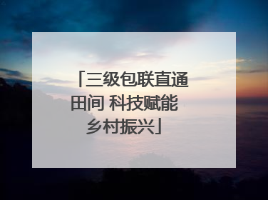 三级包联直通田间 科技赋能乡村振兴