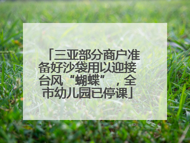 三亚部分商户准备好沙袋用以迎接台风“蝴蝶”，全市幼儿园已停课