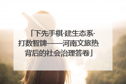 下先手棋·建生态系·打数智牌——河南文旅热背后的社会治理答卷