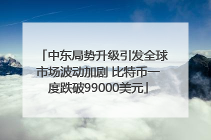中东局势升级引发全球市场波动加剧 比特币一度跌破99000美元