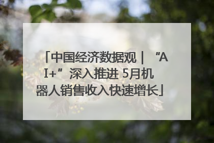 中国经济数据观｜“AI+”深入推进 5月机器人销售收入快速增长