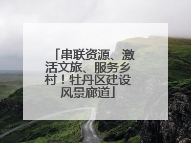 串联资源、激活文旅、服务乡村！牡丹区建设风景廊道