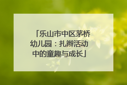 乐山市中区茅桥幼儿园：扎辫活动中的童趣与成长