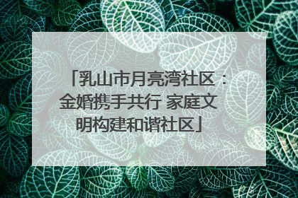 乳山市月亮湾社区：金婚携手共行 家庭文明构建和谐社区