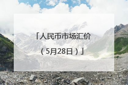 人民币市场汇价（5月28日）