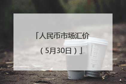人民币市场汇价（5月30日）