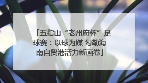五指山“老州府杯”足球赛：以球为媒 勾勒海南自贸港活力新画卷