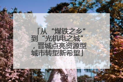 从“煤铁之乡”到“光机电之城”，晋城点亮资源型城市转型新希望