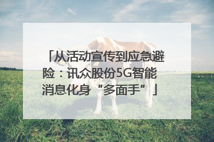 从活动宣传到应急避险：讯众股份5G智能消息化身“多面手”