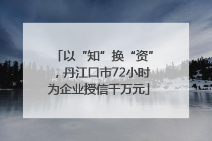 以“知”换“资”，丹江口市72小时为企业授信千万元
