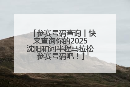 参赛号码查询丨快来查询你的2025沈阳和河半程马拉松参赛号码吧！