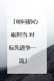 叩问初心砺担当 对标先进争一流