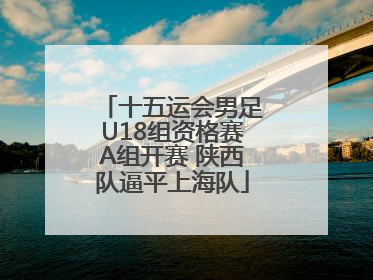 十五运会男足U18组资格赛A组开赛 陕西队逼平上海队