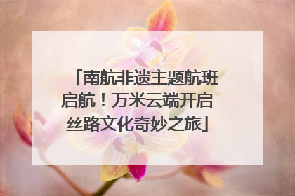 南航非遗主题航班启航！万米云端开启丝路文化奇妙之旅