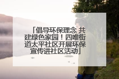 倡导环保理念 共建绿色家园！四唯街道太平社区开展环保宣传进社区活动