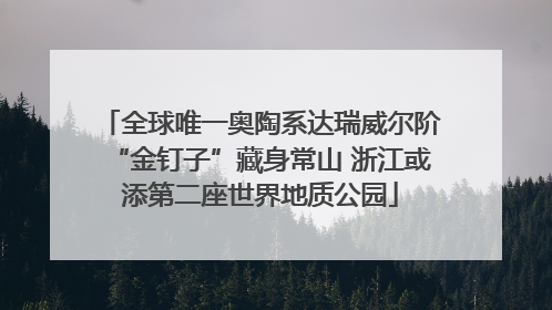 全球唯一奥陶系达瑞威尔阶“金钉子”藏身常山 浙江或添第二座世界地质公园