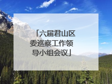 六届君山区委巡察工作领导小组会议