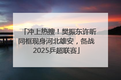 冲上热搜！樊振东许昕同框现身河北雄安，备战2025乒超联赛