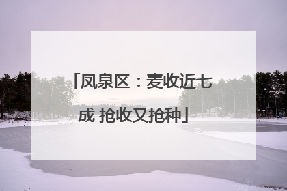凤泉区：麦收近七成 抢收又抢种