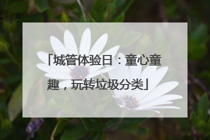 城管体验日：童心童趣，玩转垃圾分类