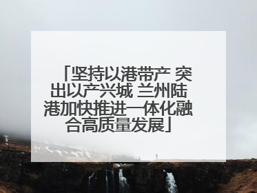 坚持以港带产 突出以产兴城 兰州陆港加快推进一体化融合高质量发展