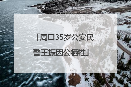 周口35岁公安民警王振因公牺牲