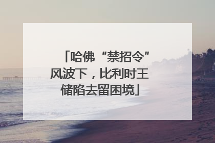 哈佛“禁招令”风波下，比利时王储陷去留困境